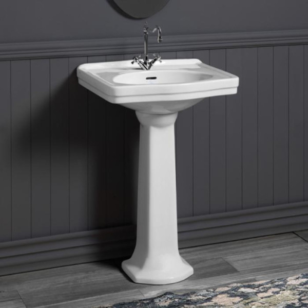 Раковина 58х45 см, 1 отв., цвет: белый. Фото 1