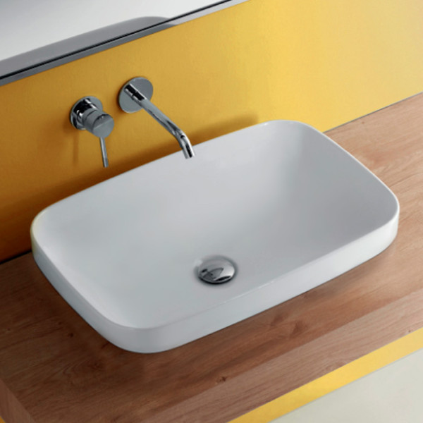 Раковина 60х38 см, без отв., цвет: белый матовый. Фото 1