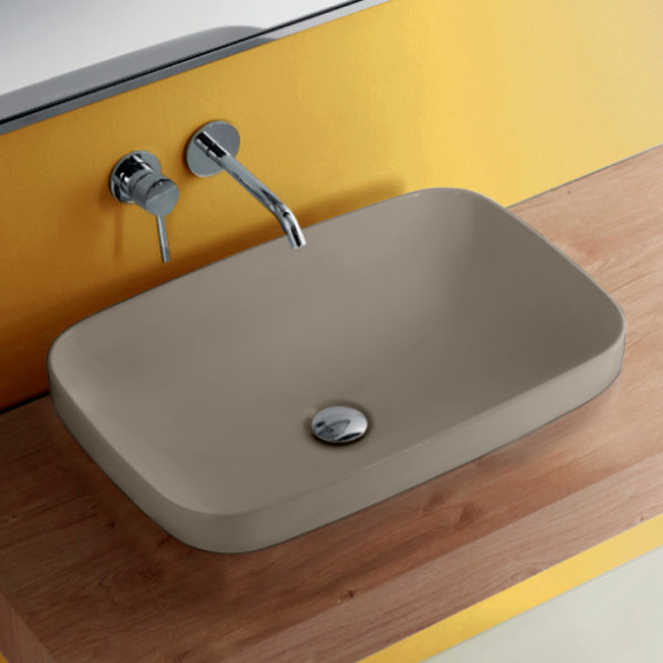 Раковина 60х38 см, без отв., встраиваемая/накладная, цвет: Nocciola. Фото 1