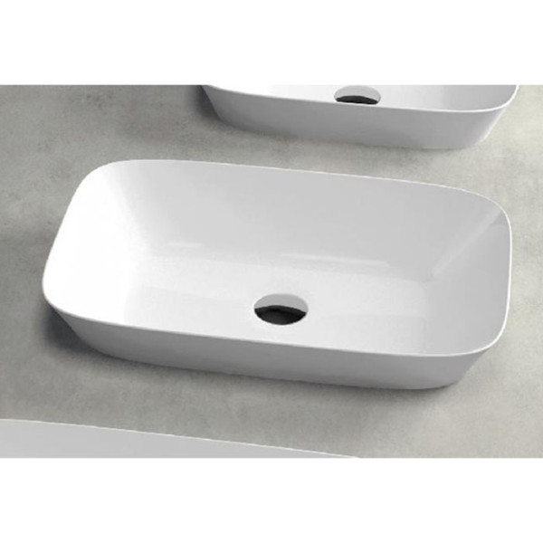 Раковина 60х40 см, без отв., цвет: белый. Фото 1