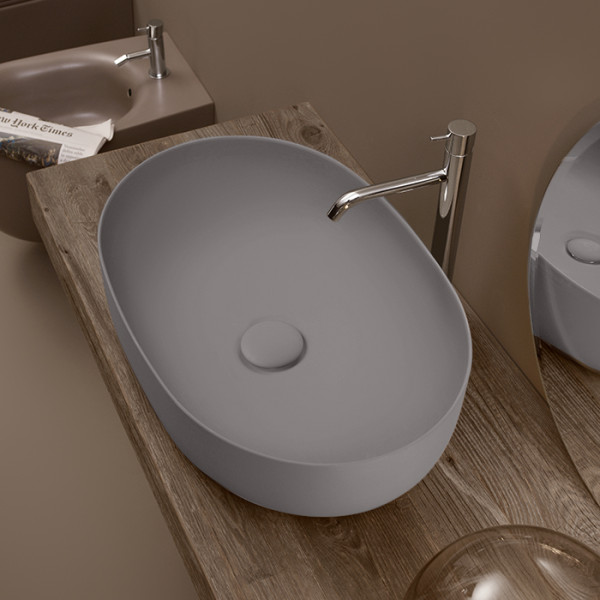 Раковина 60х40 см, без отв., цвет: Ferro Matt. Фото 1