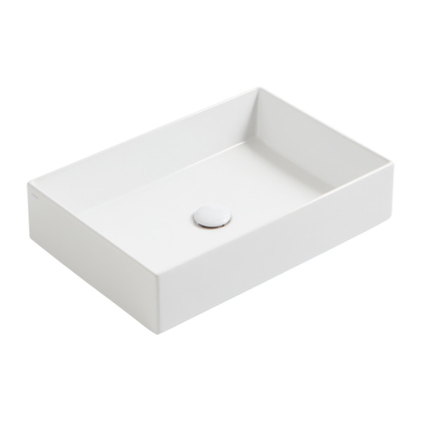 Раковина 60х40 см, без отв., на столешницу, без перелива, цвет: белый. Фото 1