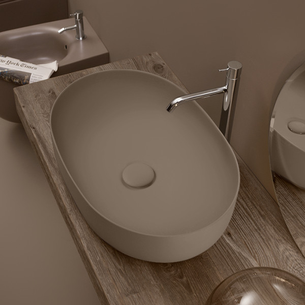 Раковина 60х40 см, без отв., накладная, цвет: Bruno matt. Фото 1