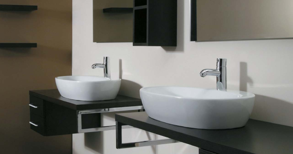 Раковина 60х42 см, 1 отв., накладная, цвет: белый. Фото 3