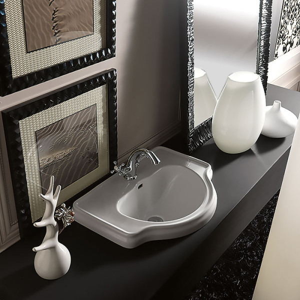 Раковина 62х45.5 см, 1 отв., цвет: белый. Фото 1