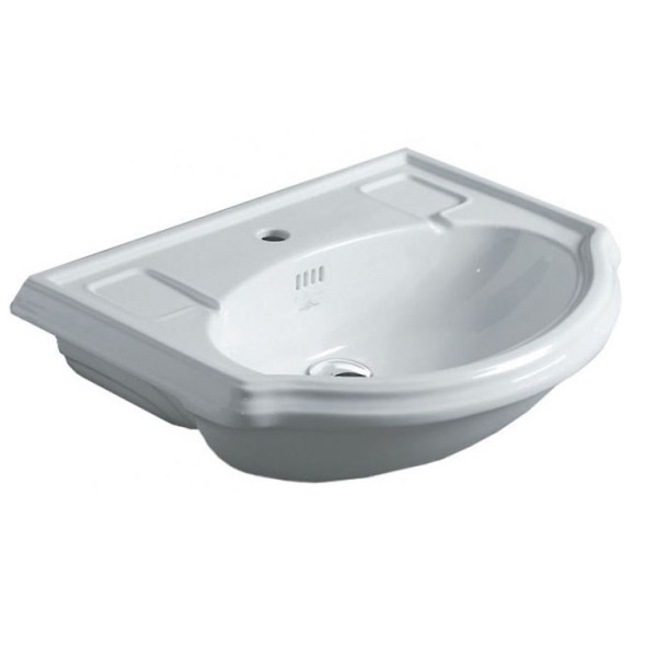 Раковина 67х49 см, 1 отв., цвет: белый. Фото 1