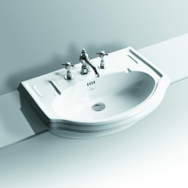 Раковина 67х49 см, 3 отв., цвет: белый. Фото 1