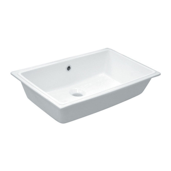 Раковина 75x34 см, без отв., цвет: белый. Фото 1