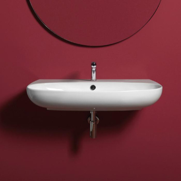 Раковина 80х50 см см, 1 отв., цвет: белый. Фото 1