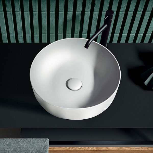 Раковина-чаша 40х15 см, без отв., цвет: белый матовый. Фото 1