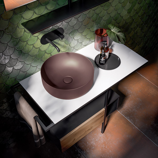 Раковина-чаша 40х15 см, без отв., цвет: Borgogna matt. Фото 1