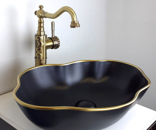 Раковина чаша Bronze de Luxe Black Orchid 1395, черный. Фото 3