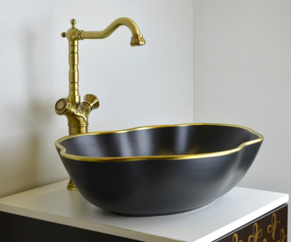 Раковина чаша Bronze de Luxe Black Orchid 1395, черный. Фото 4