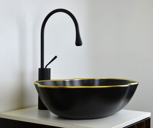 Раковина чаша Bronze de Luxe Black Orchid 1395, черный. Фото 5