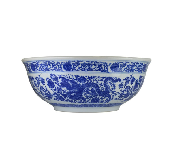 Раковина чаша Bronze de Luxe Dragons 6050, белый/синий. Фото 3