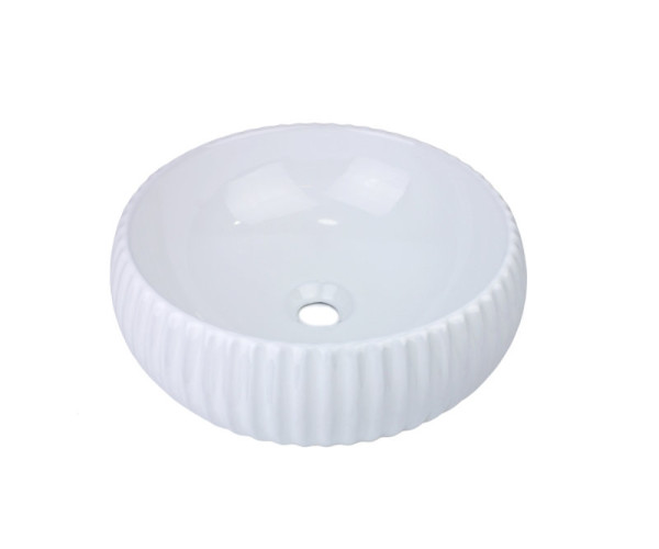 Раковина чаша Bronze de Luxe Эмеральда 1382W, белый. Фото 1