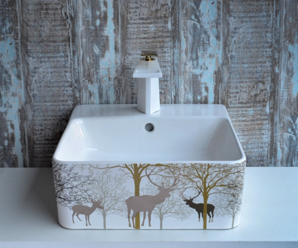 Раковина чаша Bronze de Luxe Golden Deer 1060GD, белый. Фото 5