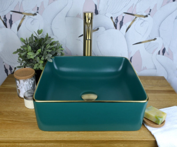 Раковина чаша Bronze de Luxe Golden Meadow 1063, зеленый. Фото 7
