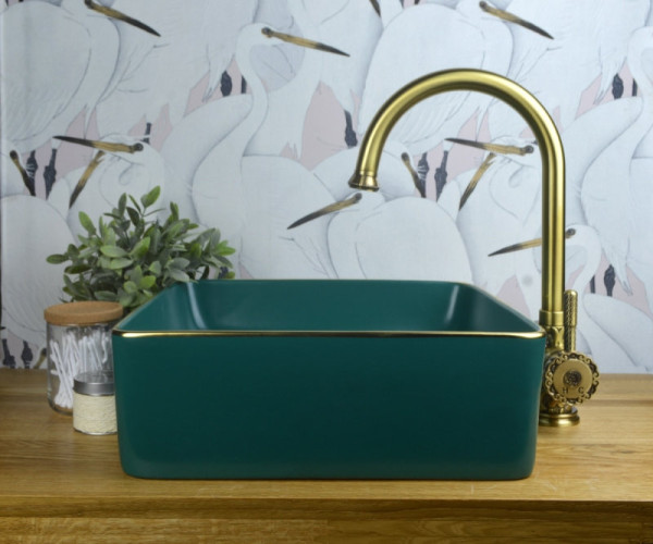 Раковина чаша Bronze de Luxe Golden Meadow 1063, зеленый. Фото 8