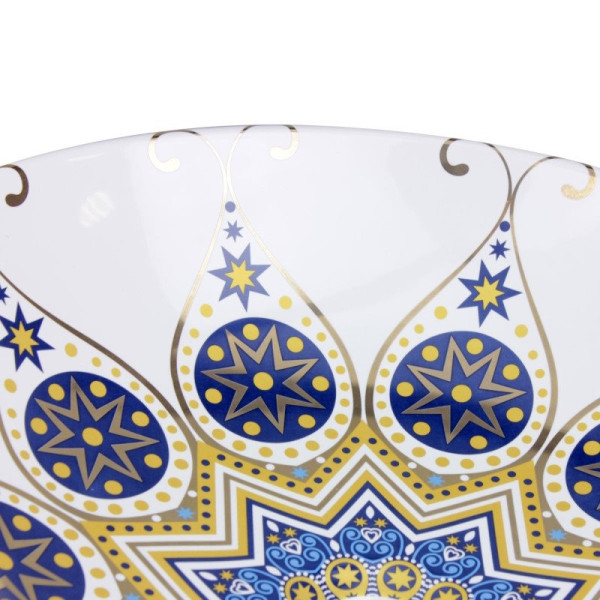 Раковина чаша Bronze de Luxe Lotos 5008, белый/синий. Фото 6