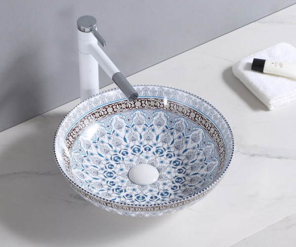 Раковина чаша Bronze de Luxe Марракеш 1008, синий. Фото 6