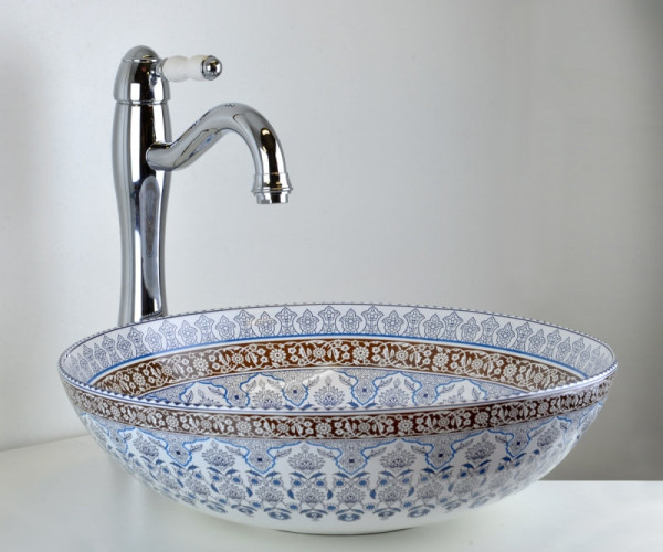 Раковина чаша Bronze de Luxe Марракеш 1008, синий. Фото 7