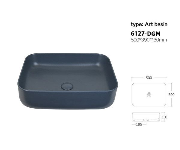 Раковина чаша Bronze de Luxe SCANDI 6127-DGM, серый. Фото 2