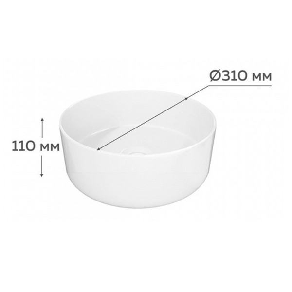 Раковина чаша Maretti EA13NS31-844, белая. Фото 2