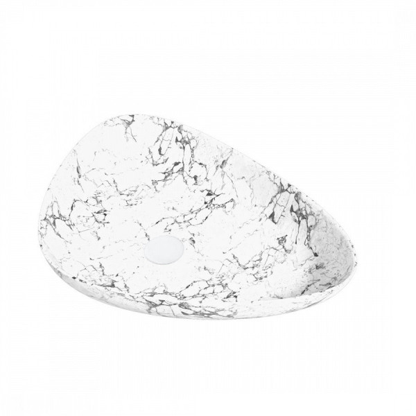 Раковина чаша Maretti EL13NS56-740MR, белый мрамор. Фото 5