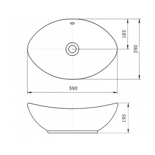 Раковина чаша Maretti EN13NS48-560MR, черный мрамор. Фото 2