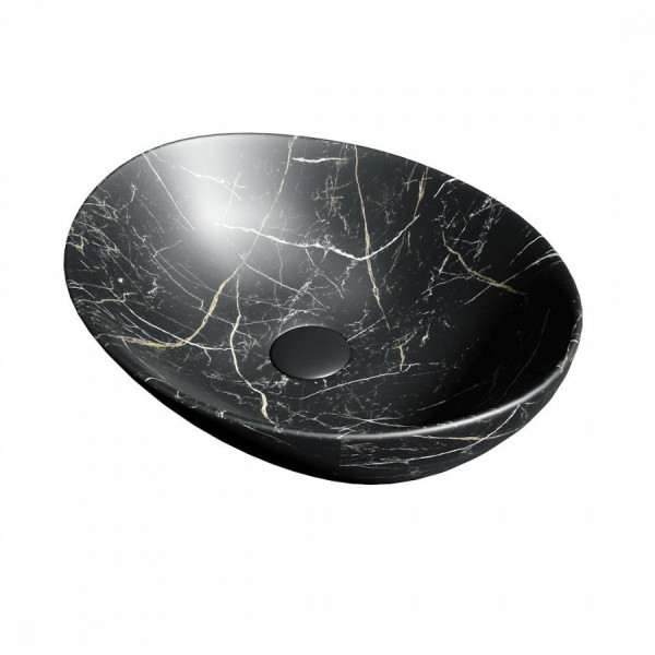 Раковина чаша Maretti EN13NS87-560MR, черный мрамор. Фото 4