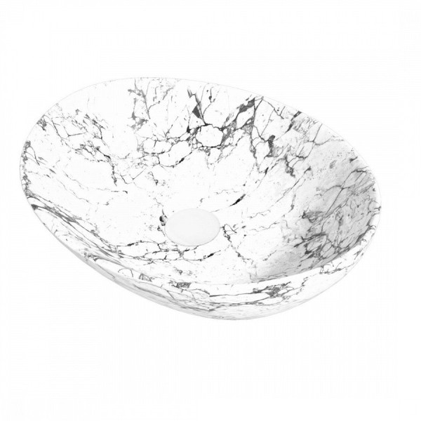 Раковина чаша Maretti EN13NS87-740MR, белый мрамор. Фото 3