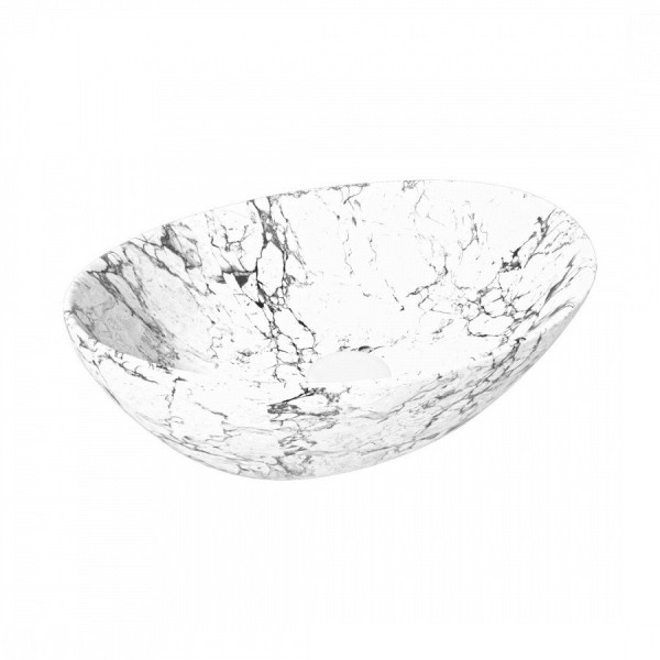 Раковина чаша Maretti EN13NS87-740MR, белый мрамор. Фото 4