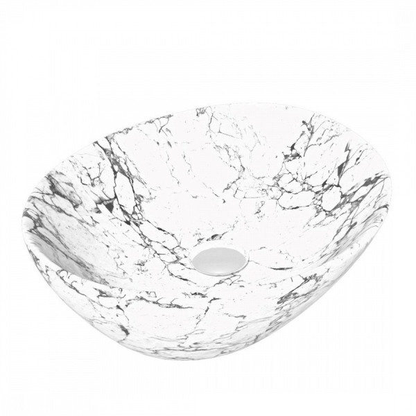 Раковина чаша Maretti EN13NS87-740MR, белый мрамор. Фото 5