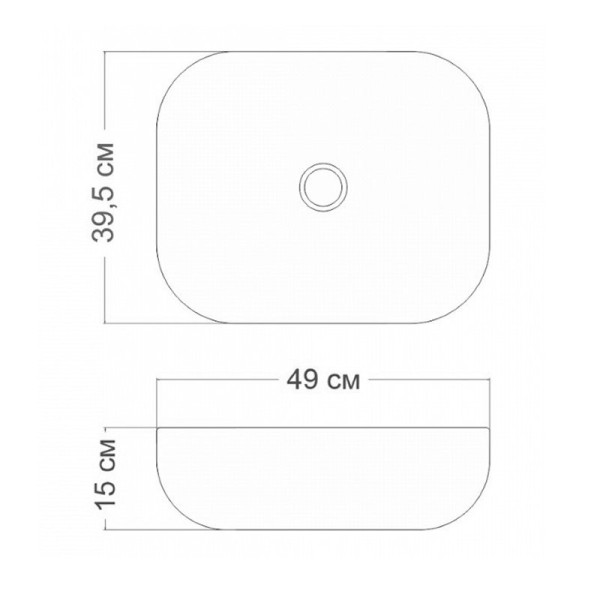 Раковина чаша Maretti FL13NS25-740, белая. Фото 2