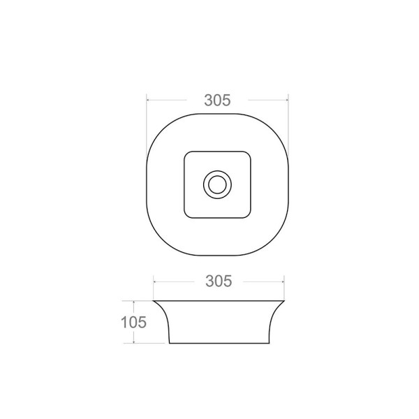 Раковина чаша Maretti FL13NS68-844, белая. Фото 3