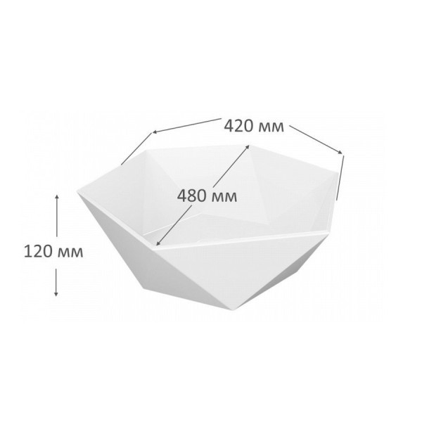 Раковина чаша Maretti GE13NS16-844, белая. Фото 2