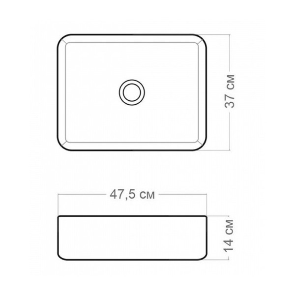 Раковина чаша Maretti UM13NS03-985, серая. Фото 2