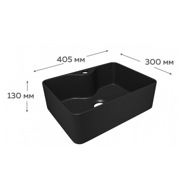 Раковина чаша Maretti UM13NS41-560, черная. Фото 2