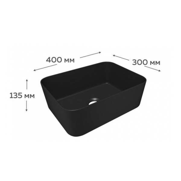 Раковина чаша Maretti UM13NS42-560, черная. Фото 2
