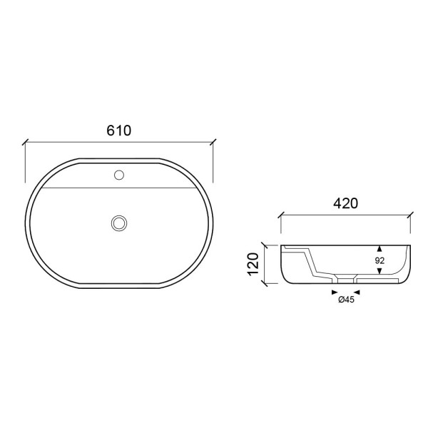 Раковина чаша Olive s Plaza PL33246, белый. Фото 2