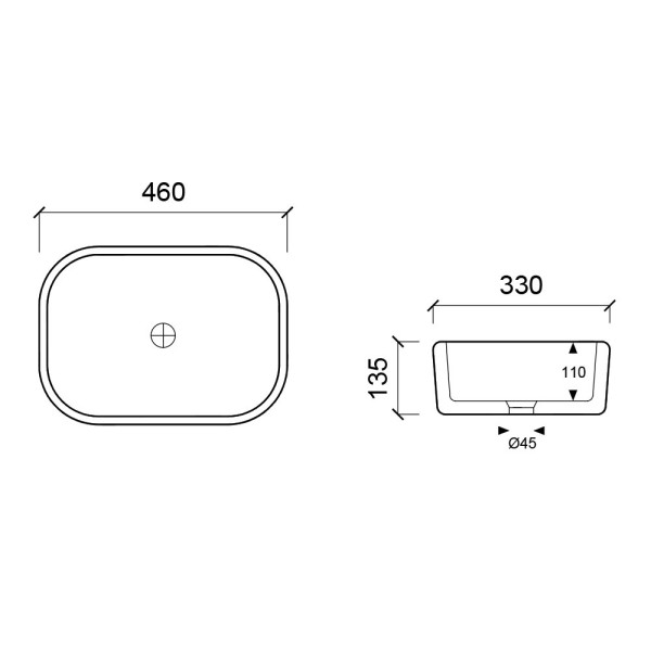 Раковина чаша Olive s Sierra SR33146, белый. Фото 2