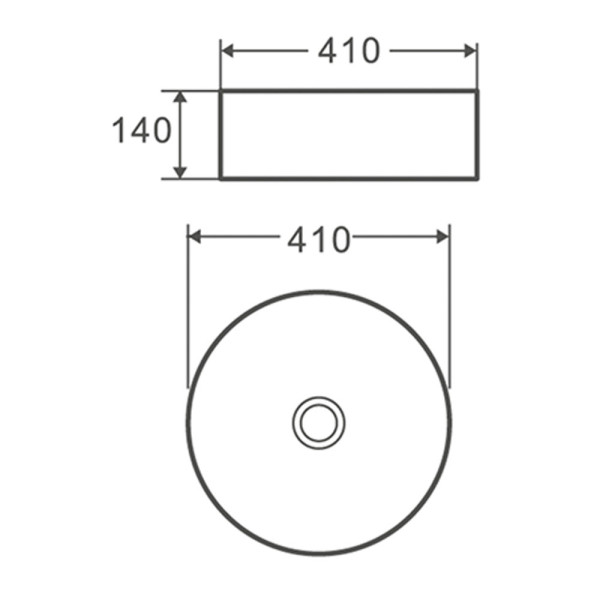Раковина чаша Terminus Аврора 06RN41x41x14W, белый. Фото 2