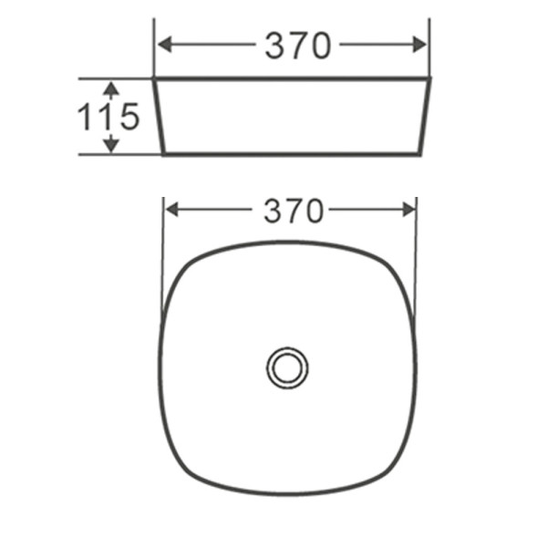 Раковина чаша Terminus Классик 02RN37x37x11W, белый. Фото 2