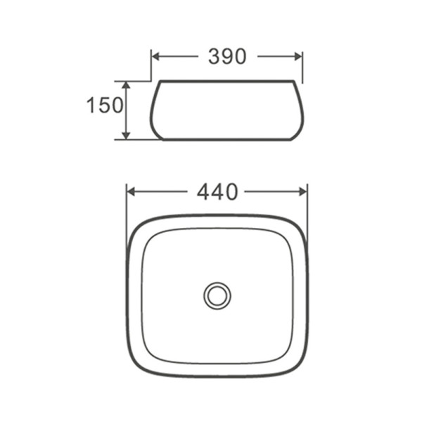Раковина чаша Terminus Сицилия 01RN44x39x15W, белый. Фото 2