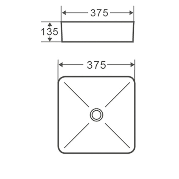 Раковина чаша Terminus Ватикан 05RN37x37x13W, белый. Фото 2