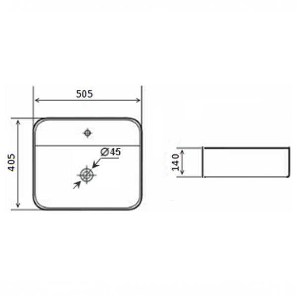 Раковина чаша TIMO INARI TK-505MB, черный. Фото 2