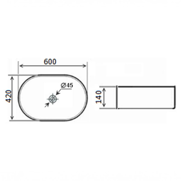Раковина чаша TIMO KULO TK-405, белый. Фото 2