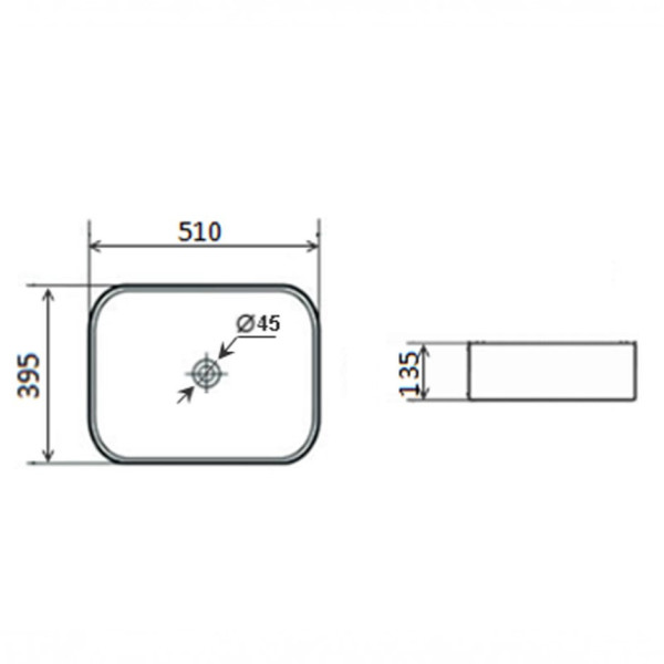 Раковина чаша TIMO SOLI TK-305, белый. Фото 2