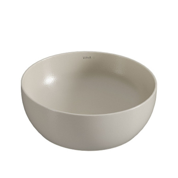 Раковина-чаша Vitra Outline Recycled 7992B066-0016, круглая, 41x41см, б/перелива, матовый тауп. Фото 1